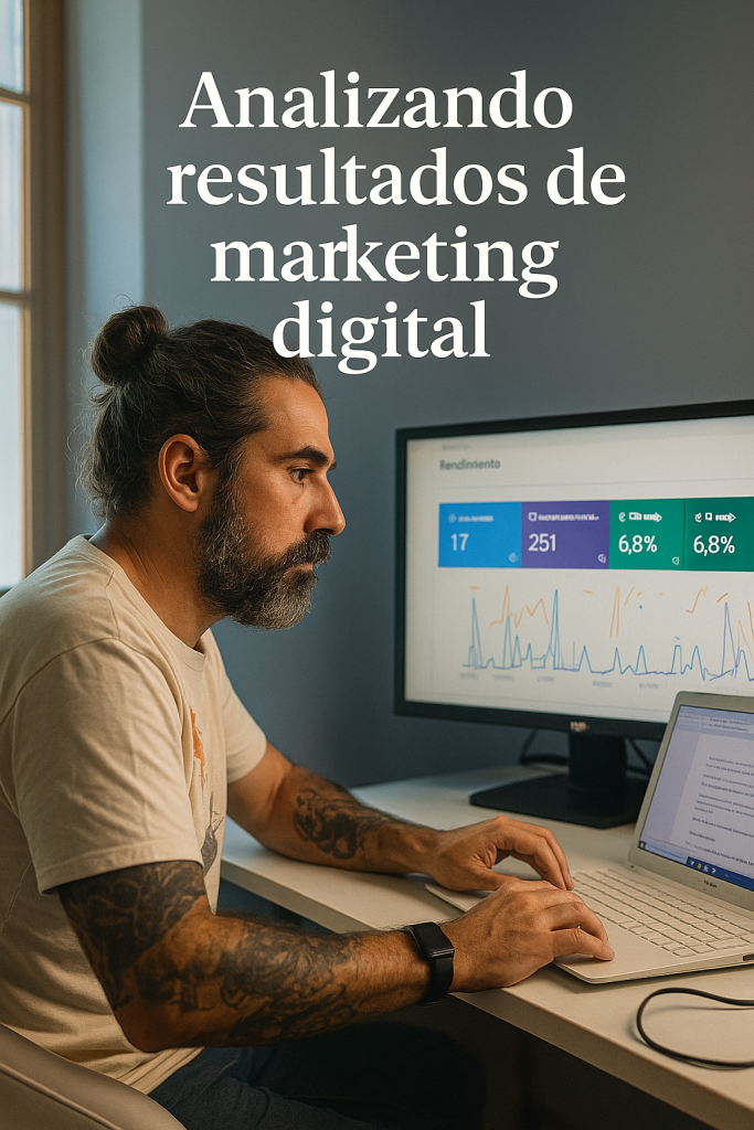 Miguel Ángel analizando resultados reales de marketing de afiliados en su escritorio