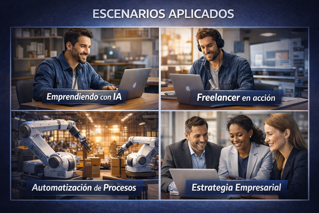 Aplicaciones reales de inteligencia artificial en negocio, automatización y servicios freelance