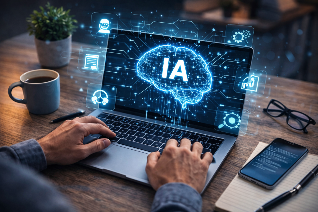 uso de inteligencia artificial para trabajar y crear proyectos digitales