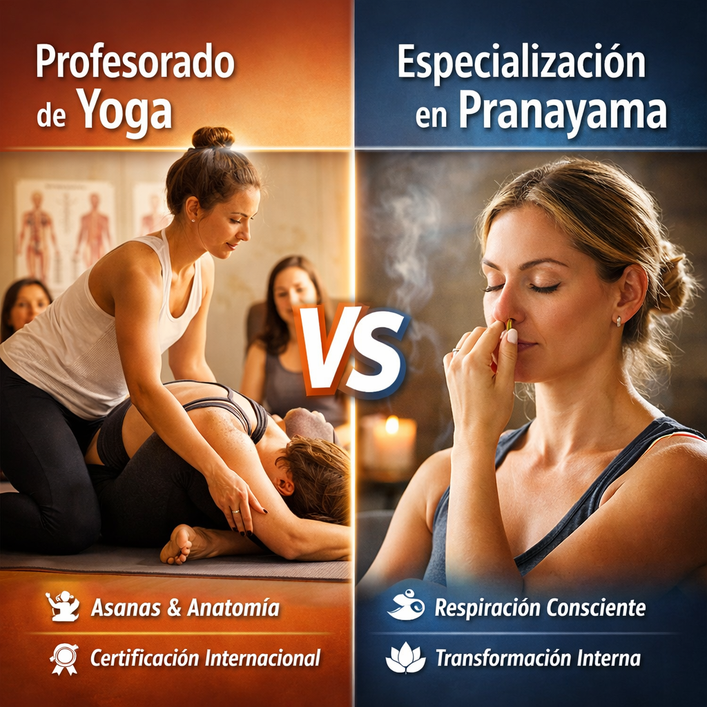 diferencia entre profesorado de yoga y especialización en pranayama